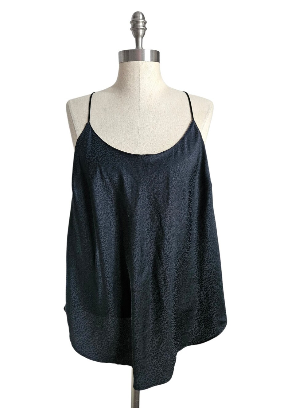 VICTORIA'S SECRET Black Cheetah Print Cami Racer Back Tank | SZ XL